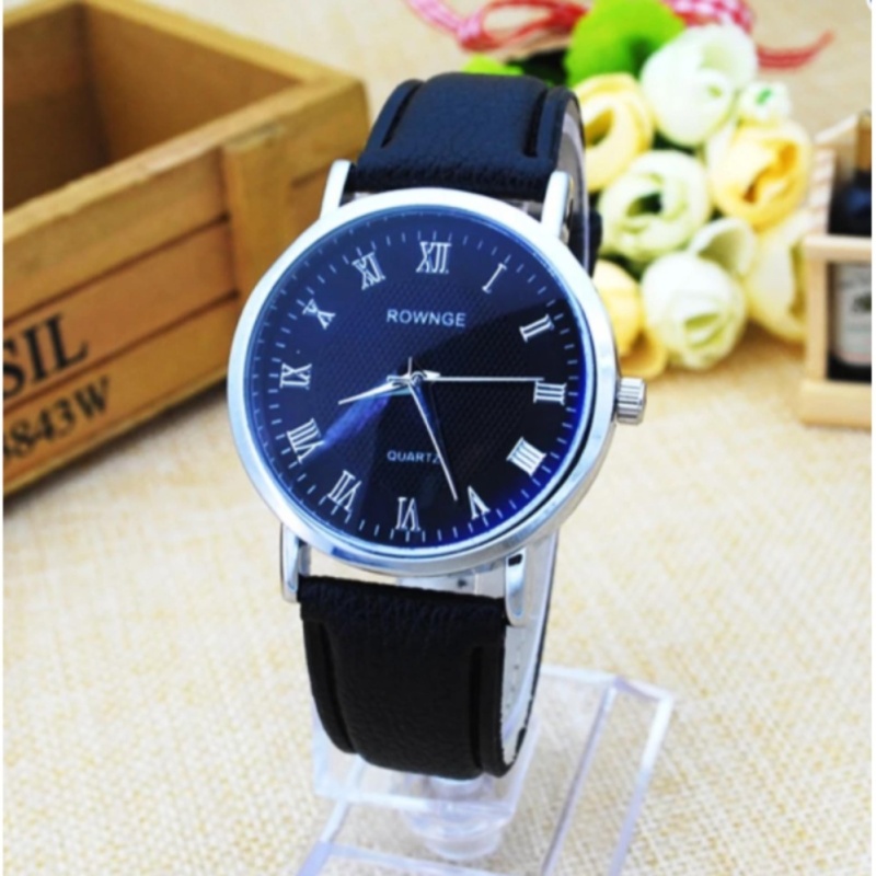 Nơi bán Đồng hồ nam dây da mềm sợi tổng hợp Hth (Đen)