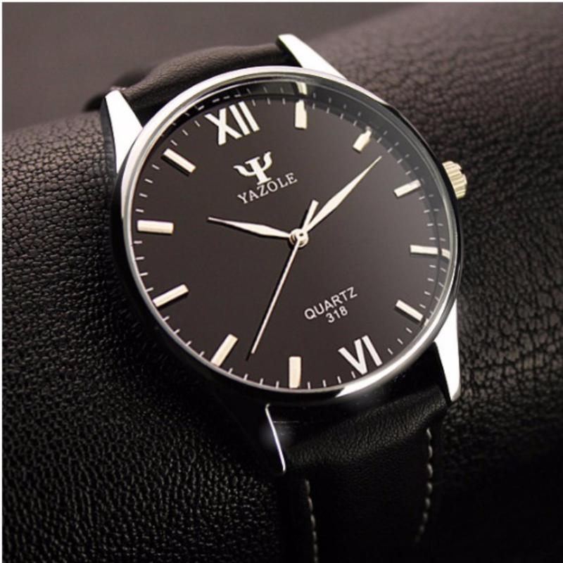 Nơi bán Đồng hồ nam dây da Yazole 318 (Nâu)