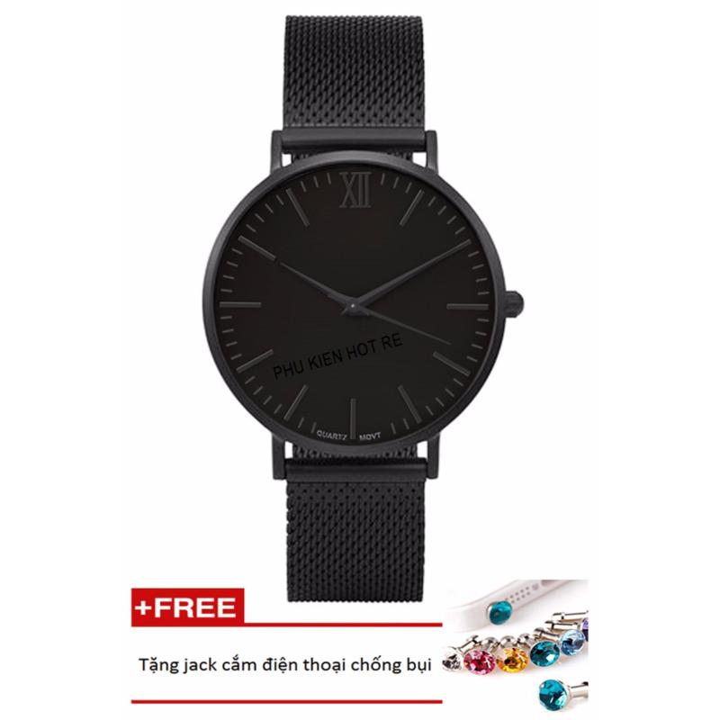 Nơi bán Đồng hồ nam dây da tổng hợp Geneva PKHRGE045-1 (đen)+ Tặng 1 jack chống bụi cho điện thoại