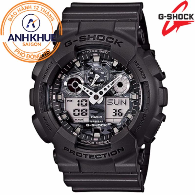 Đồng hồ nam dây nhựa G-SHOCK chính hãng Casio Anh Khuê GA-100CF-8ADR bán chạy