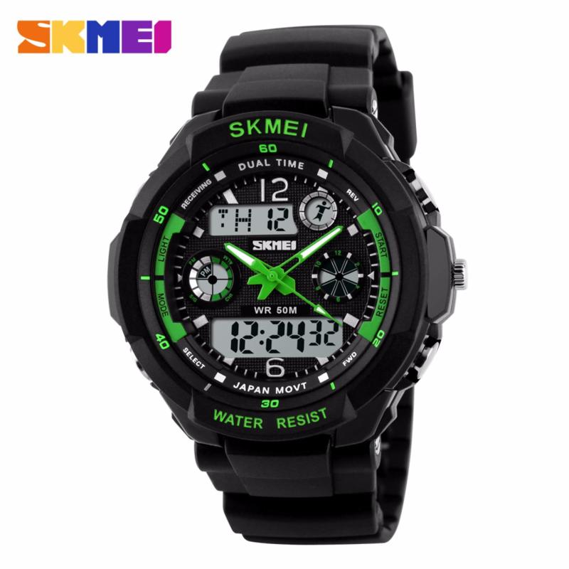 Đồng hồ nam dây nhựa S-SHOCK SKMEI SK013 (Đen phối xanh lá) bán chạy