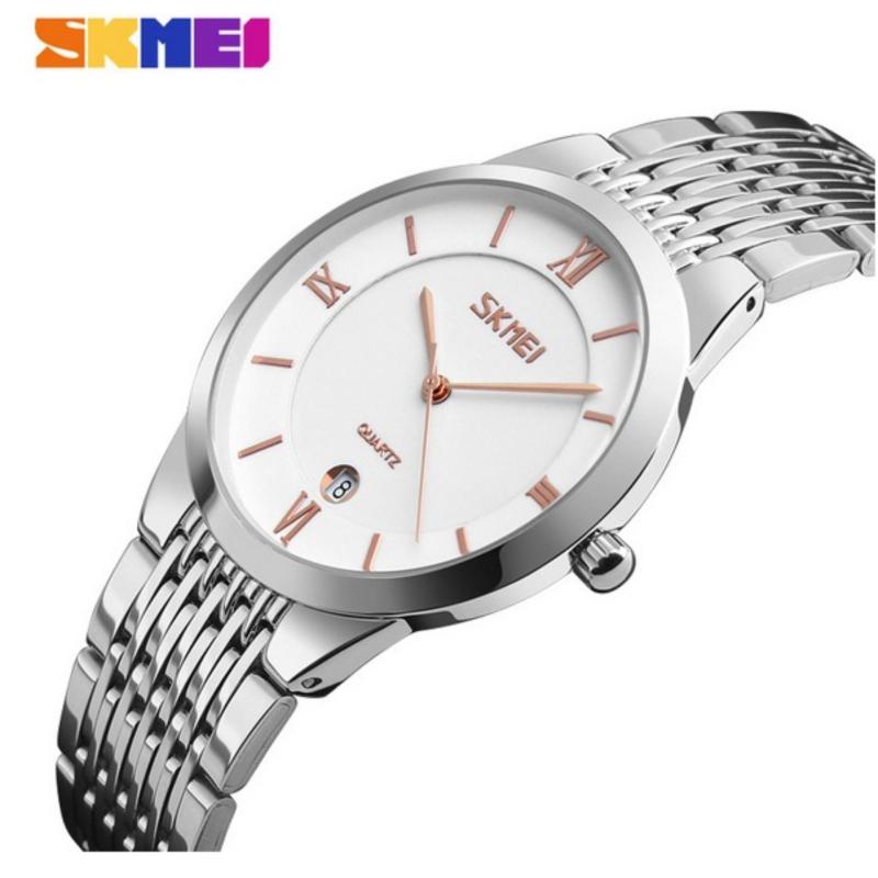 Nơi bán Đồng hồ nam dây thép không gỉ siêu mỏng SKMEI 9139 (trắng-vàng hồng)