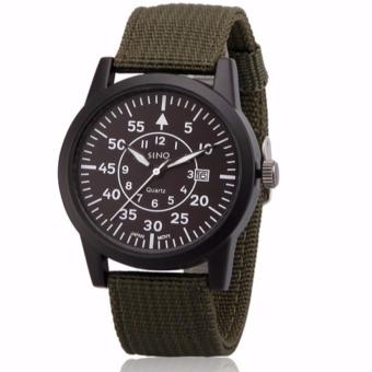 Đồng hồ nam dây vải quân đội SINO JAPAN MOVT S8868 - dây xanh cao cấp  