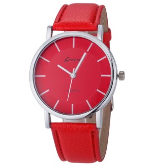 Đồng hồ nữ dây da tổng hợp Geneva GE014-4 (Đỏ)  