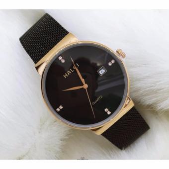 Đồng hồ nữ Halei HL160 màu đen chống nước - mặt đen  