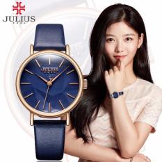 Nơi Bán Đồng hồ nữ JULIUS Hàn Quốc JA985 dây da xanh đen   EBUZ
