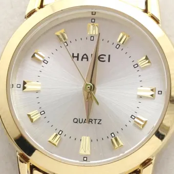 Đồng hồ nữ mạ vàng cao cấp Halei HL4404C (mặt trắng)  