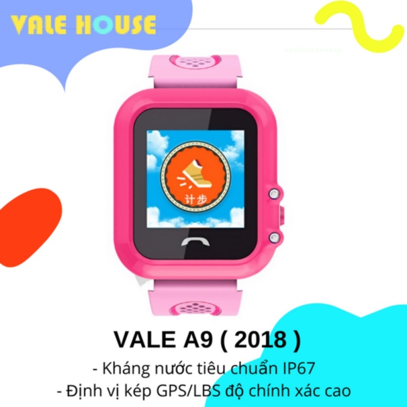 Đồng hồ thông minh gọi điện, định vị GPS trẻ em VALE A9 ( Hồng Cánh Sen ) bán chạy