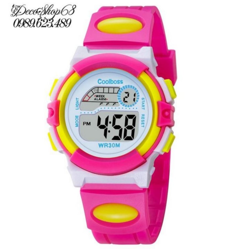 Đồng hồ trẻ em Decoshop68 W03-HV màu hồng vàng giá tốt bán chạy