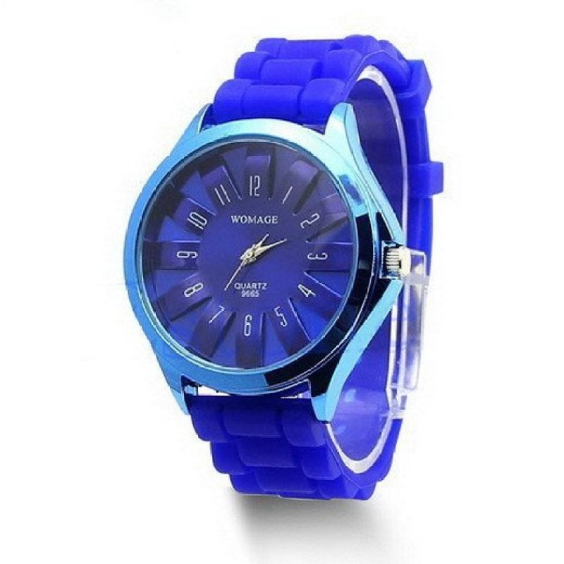 Easybuy Unisex Stylish Silicone Quartz Sport Jelly Wrist Watch
(Blue) - intl bán chạy