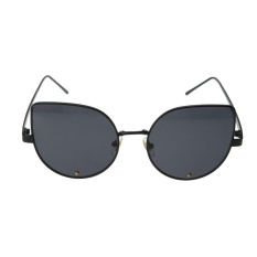 Giá Niêm Yết Female Cat Eye Trendy Small Diamond Sunglasses (Black Frame Grey Lens) – intl   crystalawaking