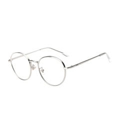Giảm Giá Female Common Glasses Flat Circle Round Metal Sunglasses(Silver) – intl sportschannel