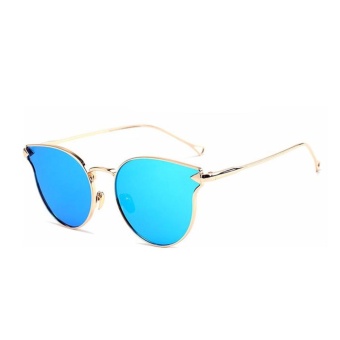 Female New Arrival Cat Eye Glasses Model Show Chic Arrow Sunglasses(Blue)-one size - intl  