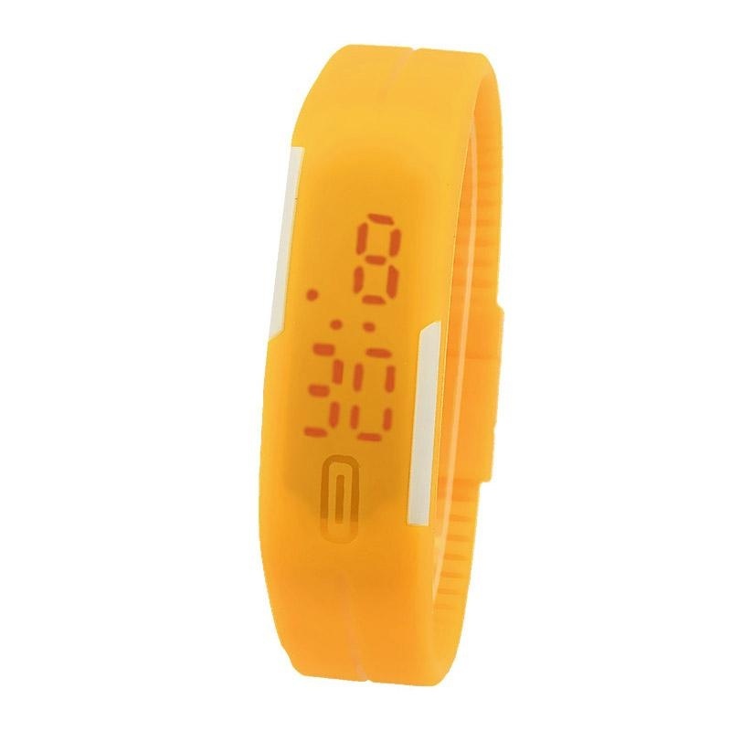Hot Sale!New Ultra Thin Men Girl Sports Silicone Digital LED Sports Wrist Watch YE - intl bán chạy