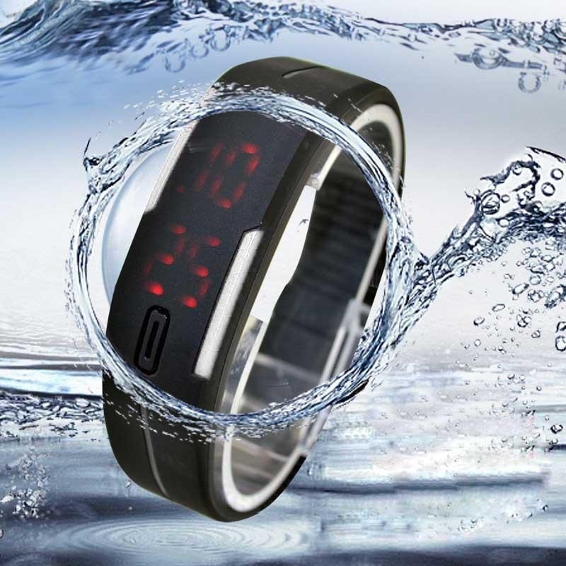 Hot Sale!Ultra Thin Men Girl Sports Silicone Digital LED Sports Wrist Watch - intl bán chạy