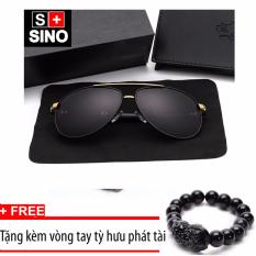 Giá Niêm Yết Kính mát nam cao cấp thời trang Sino SN007 (đen)+ Tặng kèm vòng tay phong thủy   Slim1991