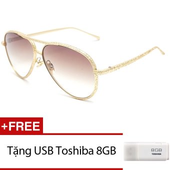 Kính mát nam - nữ MKH 6820 (Trà khói). + Tặng 1 USB Toshiba 8GB  