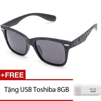 Kính mát nam - nữ MKH 7807 (Đen). + Tặng 1 USB Toshiba 8GB  