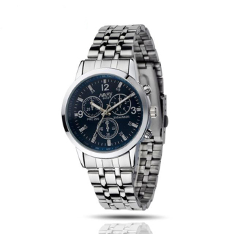 Luxury Waterproof Stainless Steel Quartz Women Wrist Watch Jewelry Blue  