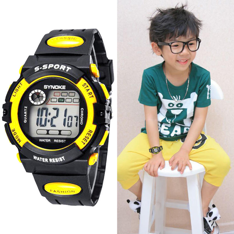 Multifunction Waterproof Child Boy Girl Sport Electronic Wrist
Watch Yellow (Intl) bán chạy