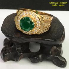 Nơi Bán NHẪN NAM ĐÍNH ĐÁ XANH – 48NN1   KIM THÀNH JEWELLRY