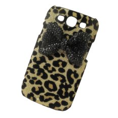 Nơi Bán niceEshop Cute 3D Bow Dot Leopard Pattern Back Case for Samsung Galaxy S3 i9300 (Black) – Intl niceE shop