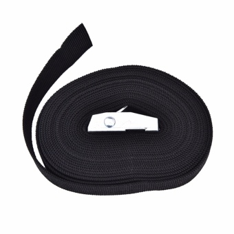 Nylon Pack Cam Tie Down Strap Lash Luggage Bag Belt Metal Buckle 25mm*3M - intl  