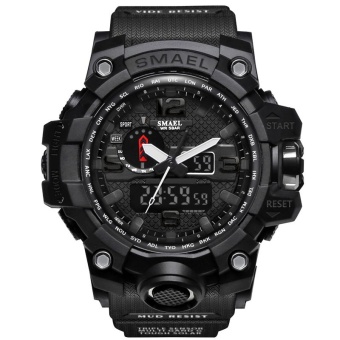 SMAEL Brand Watch 1545 Luxury Dual Display Watches Mens Military Quartz Watch Men Shock Resistant Sports Style Digital Clock Relogio...