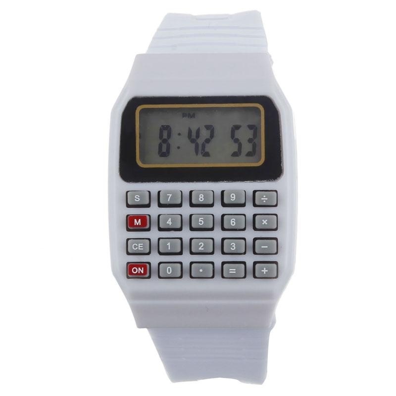 Unsex Silicone Multi-Purpose Time Electronic Wrist Calculator Watch WT - intl bán chạy