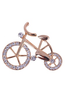 Velishy Women Brooch Pin Fashion Bike Gold - intl  