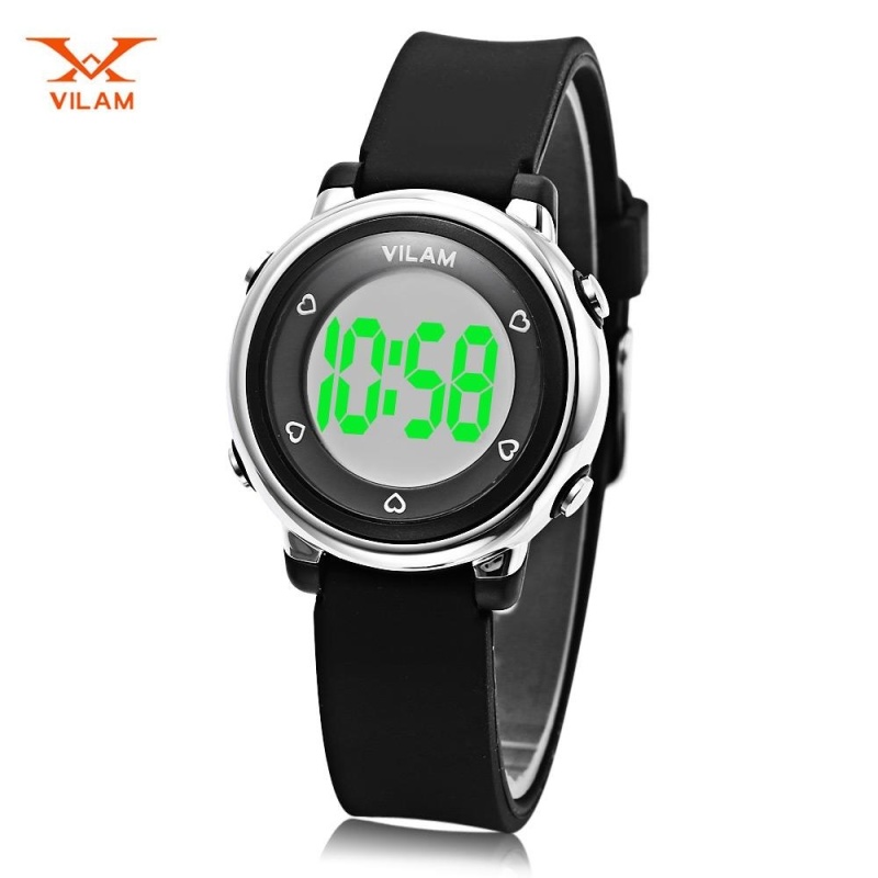 VILAM 06035 Children LED Digital Watch Date Display 50m Water Resistance Lovely Sports Wristwatch - intl bán chạy