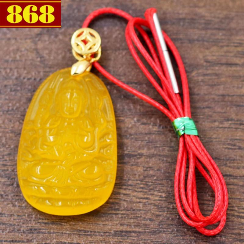 Vòng cổ Quan âm nghìn tay nghìn mắt hoàng ngọc 3.6 cm AV8