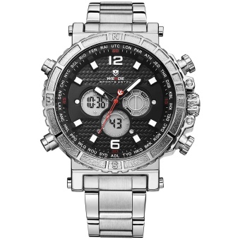 WEIDE WH6305 Outdoor Sports Waterproof Men's Stainless Steel Strap Watches - intl  
