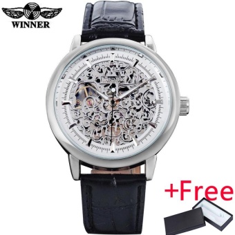 WINNER 2016 china brand man Watch Jam Tangan es fashion mechanical hand wind Watch Jam Tangan skeleton rose gold dial...