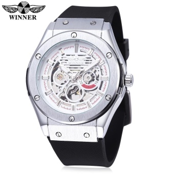 WINNER W2016060202 Male Auto Mechanical Watch Luminous Hollow Back Cover Nail Scale Wristwatch - intl  