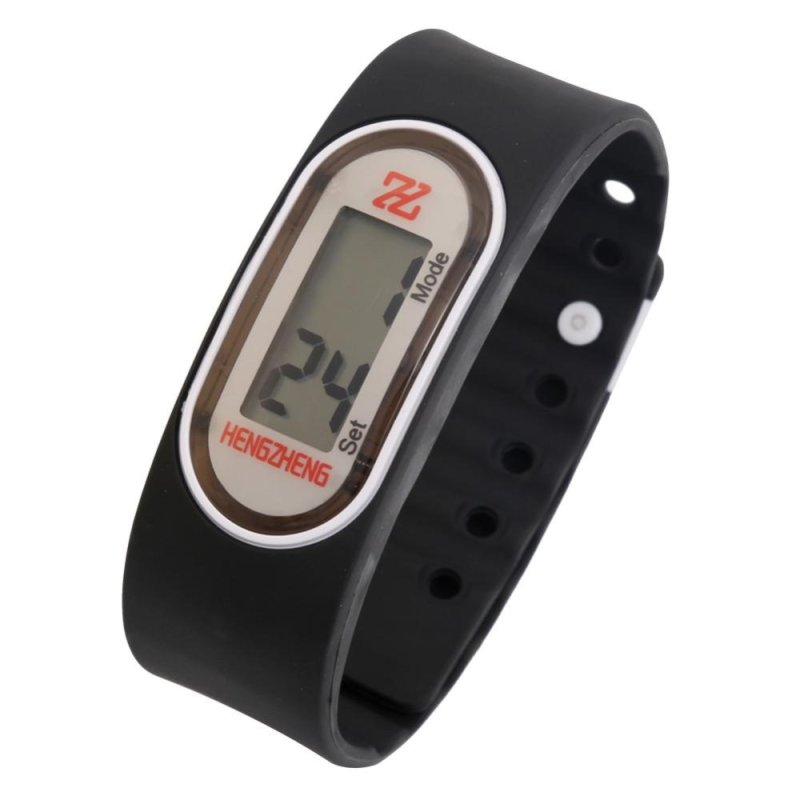 Women Men Sports Ultra Thin Silicone Digital LED Wrist Watch (Black) - intl bán chạy
