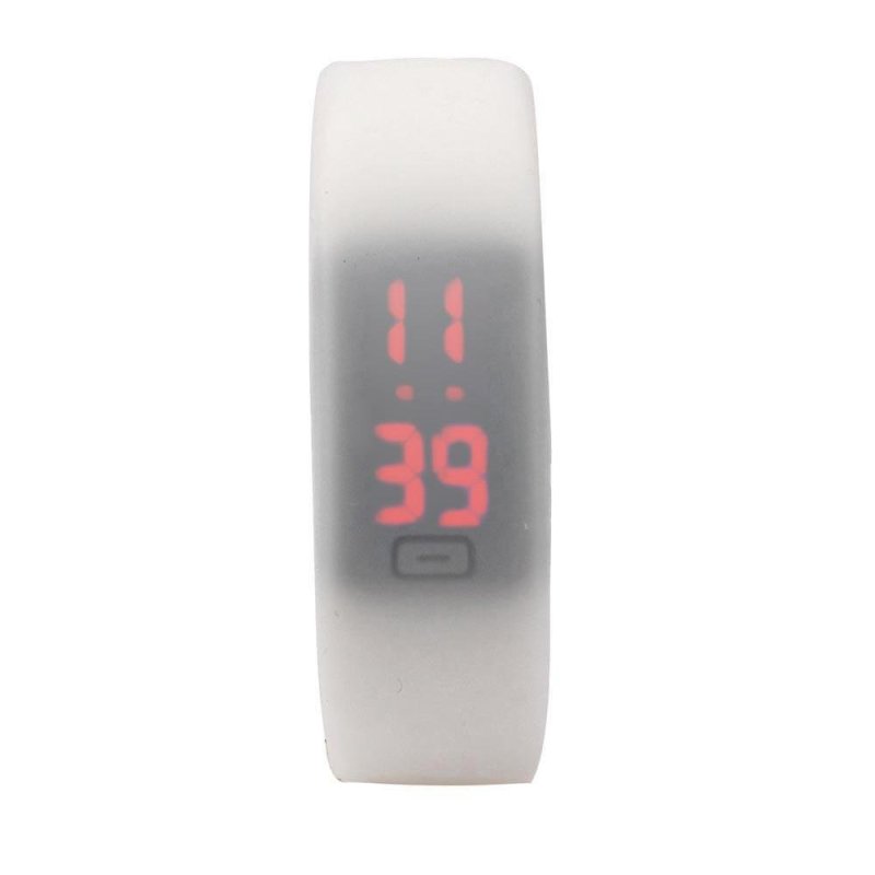 Womens Mens Rubber LED Watch Date Sports Bracelet Digital Wrist Watch - intl bán chạy