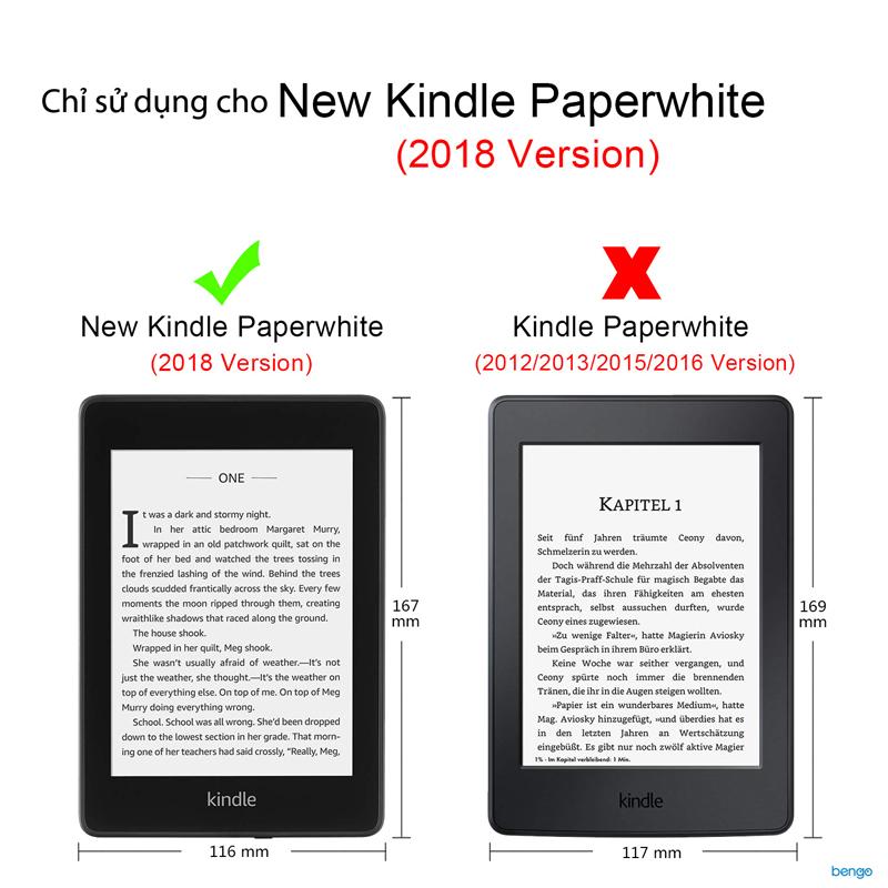 Bao da New Kindle PaperWhite 2018 Họa tiết hoa văn