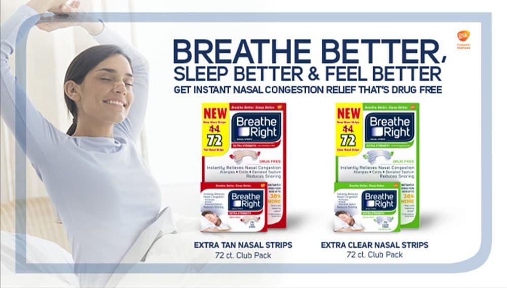 MIẾNG DÁN MŨI CHỐNG GÁY (NGÁY) KHI NGỦ BREATHE RIGHT 72 MIẾNG