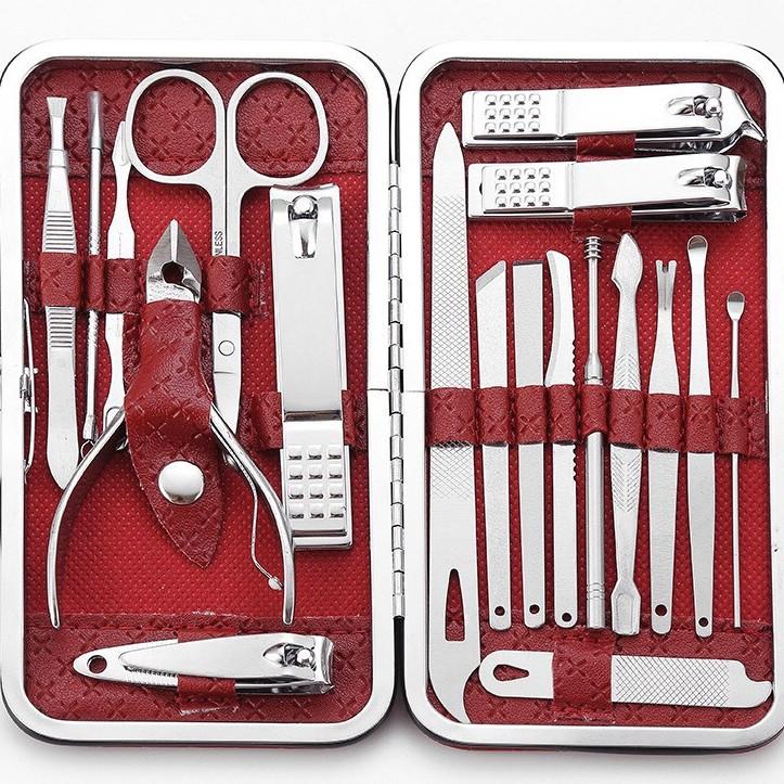 Bộ Dụng Cụ Cắt Móng Tay 19 Món Bằng Thép Không Gỉ - Bộ Bấm Móng Tay Cao Cấp