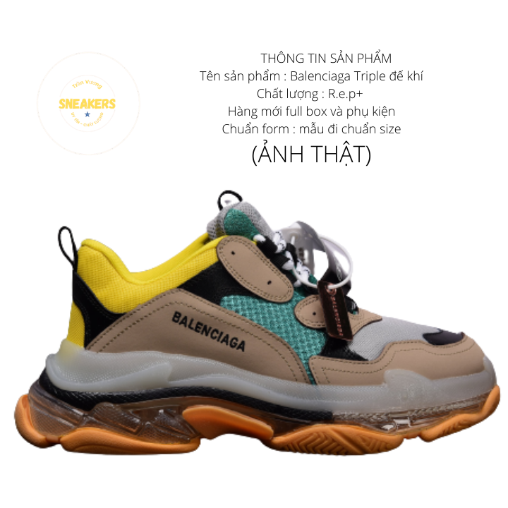 Giày nam nữ sneaker thể thao Ba.Len.cia.ga đế khí đế tách phân tầng chuẩn chữ 6