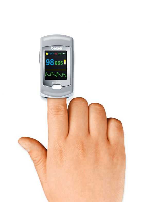 Máy Đo Nồng độ oxy trong máu và nhịp tim beurer PO80:5063