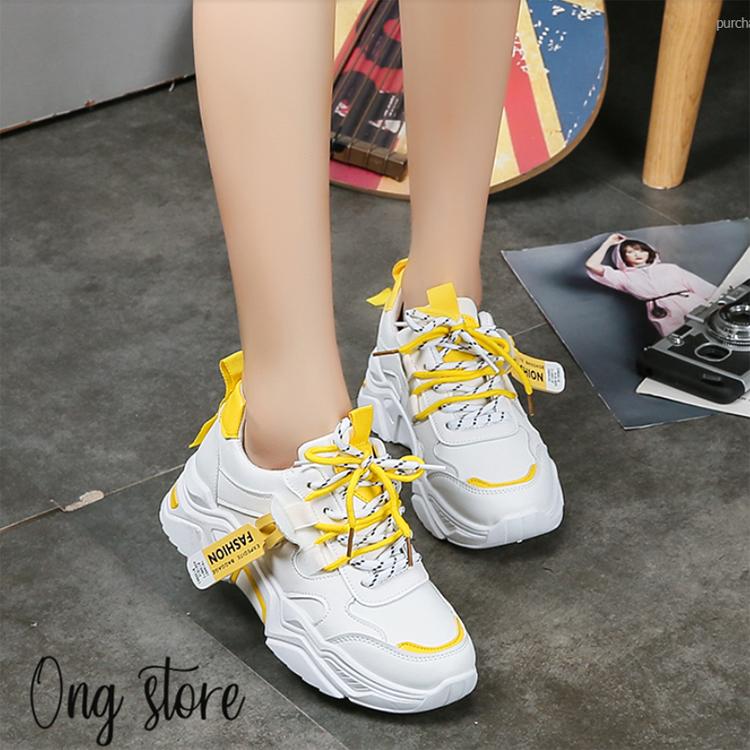 Giày học sinh nữ Hàn Quốc siêu đẹp , Giày thể thao nữ đế cao màu trắng 5 cm
