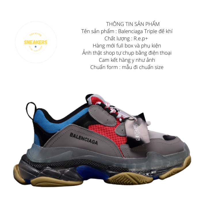 Giày nam nữ sneaker thể thao Ba.Len.cia.ga đế khí đế tách phân tầng chuẩn chữ 2