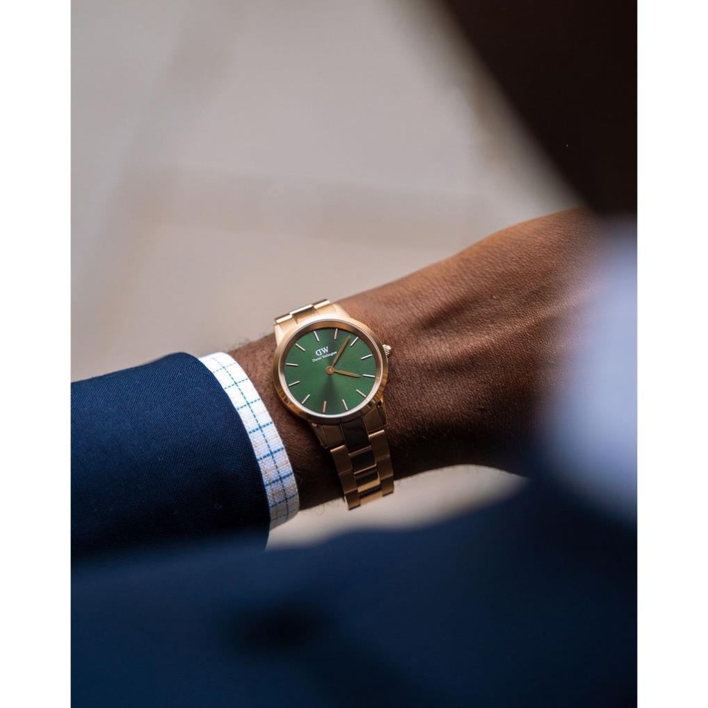 Đồng hồ Nam Nữ Daniel Wellington Iconic Link Rosegold Green