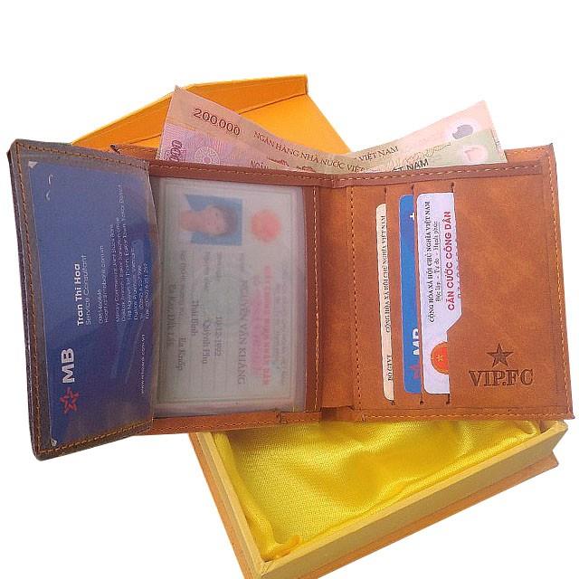 Ví nam, bóp da nam Trẻ Trung - Năng Động, 3 ngăn chính đựng tiền và nhiều nhiều ngăn nhỏ đựng giấy tờ ( Mẫu VNLEVIS 1 )