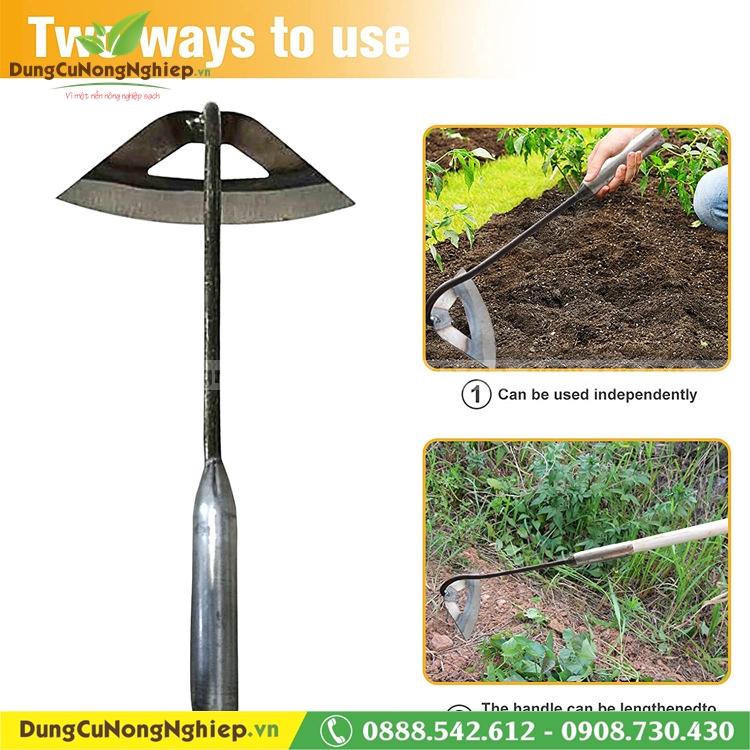 Cuốc cầm tay lưỡi rỗng làm đất 30cm