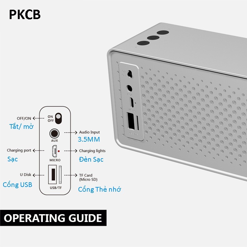 ₪ Loa Bluetooth PKCB 10W Speaker không dây - Hàng chính hãng