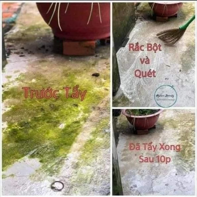 Bột Tẩy Rong Rêu Sàn Nhà Xi Măng, Sân Vườn, Tẩy Nấm Mốc Tường Nhà, Vỉa ...