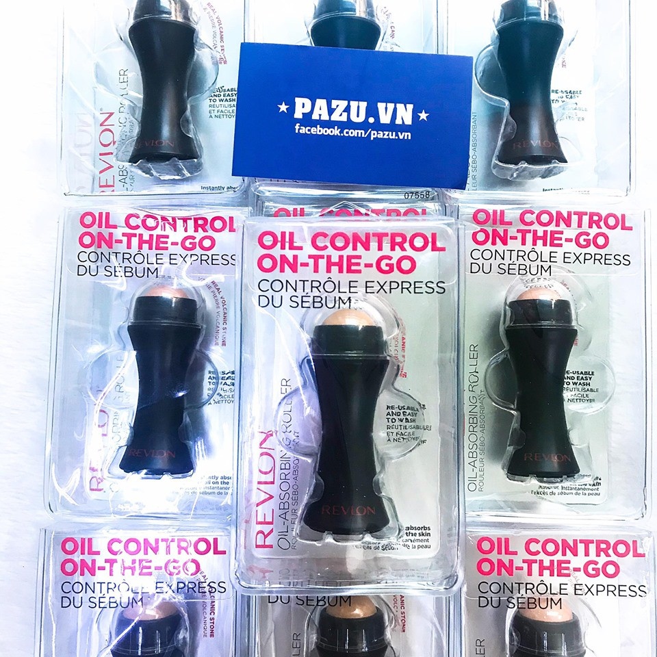 Thanh lăn thấm dầu cây lăn hút dầu làm từ đá núi lửa giấy thầm dầu thấm hút dầu thừa trên da mặt Revlon Oil